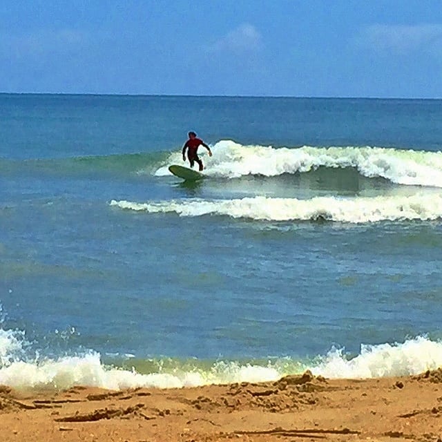 Outer Banks Michael enjoying an afternoon surf session at First Street Beach.